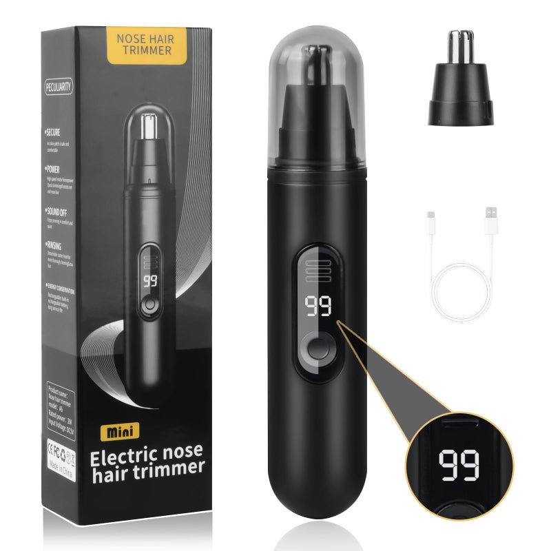 AOGOE Nose Hair Trimmer, USB Rechargeable Nose Hair Trimmer, Painless Nose Hair Trimmer, Ear Hair Trimmer, Professional Nose Hair Remover for Men and Women